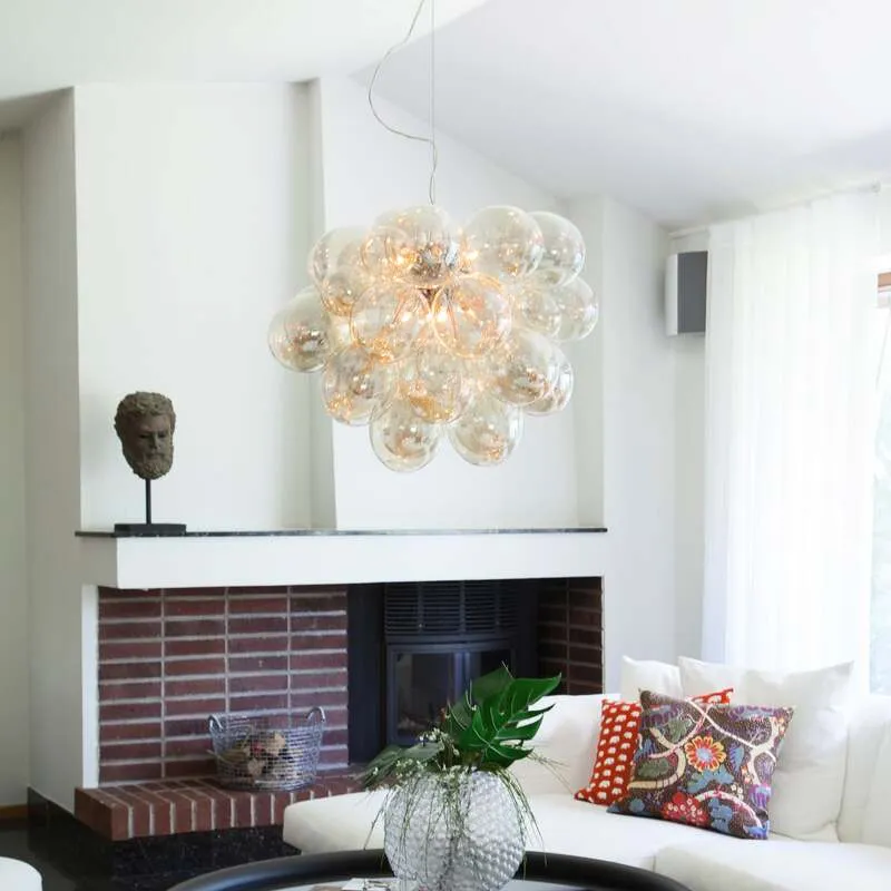 B-Ware By Rydéns Hängeleuchte Gross Grande LED Pendelleuchte Lampe dimmbar amber Ø62cm
