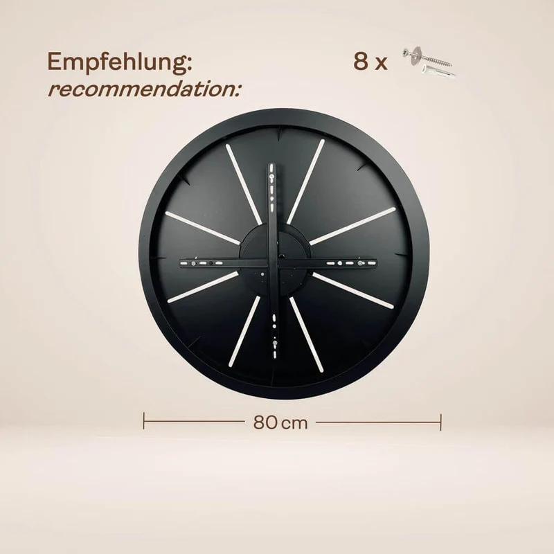s.luce Velo Galerielampe 8-flammig Ø 80cm Baldachin Ø 20cm
