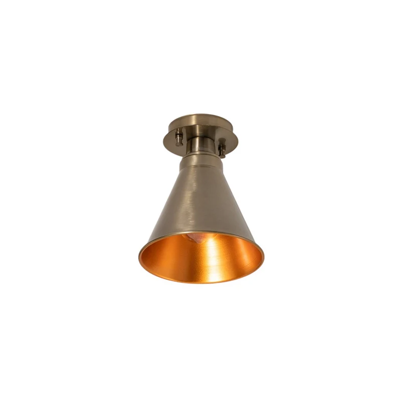 B-Ware Deckenleuchte Berceste N-679 LED Kupfer antik Dimmbar Metall Ø20cm 24cm hoch