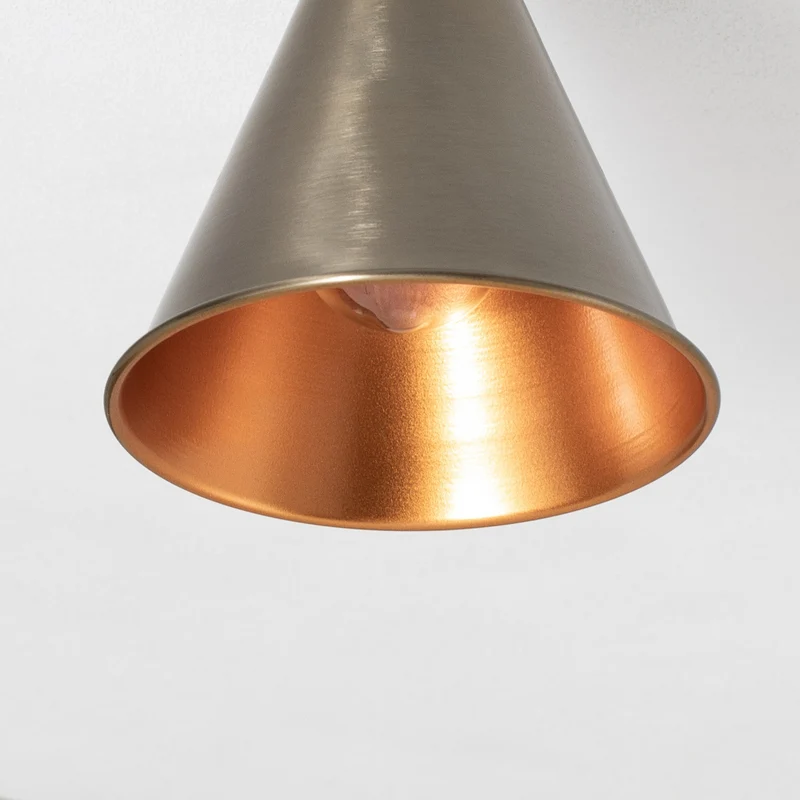 B-Ware Deckenleuchte Berceste N-679 LED Kupfer antik Dimmbar Metall Ø20cm 24cm hoch