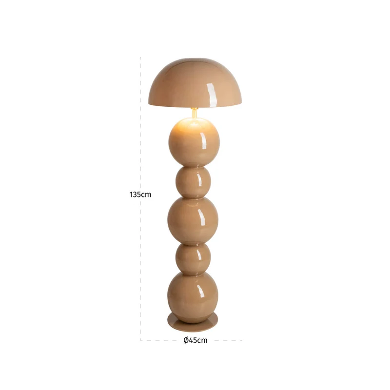 Stehlampe Hasden Mocha Mousse aus Eisen mit E27-Fassung