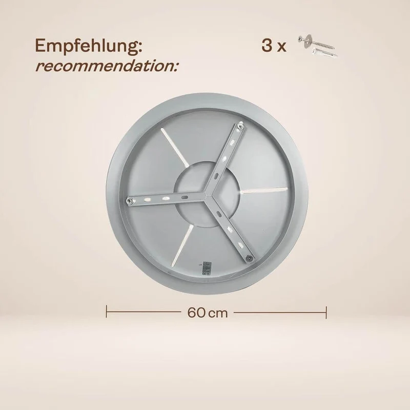 s.luce Velo Galerielampe 5-flammig Ø 60cm Baldachin Ø 18/20/25cm