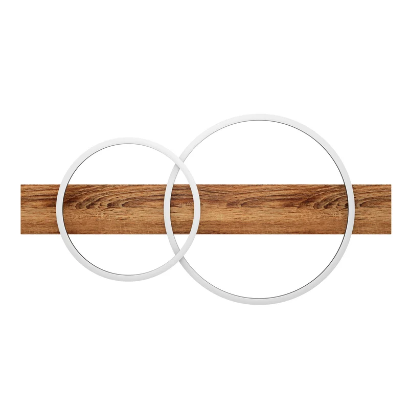 B-Ware Eglo Deckenlampe Boyal LED Leuchte Holzoptik 2-flg warmweiß braun 78x40cm