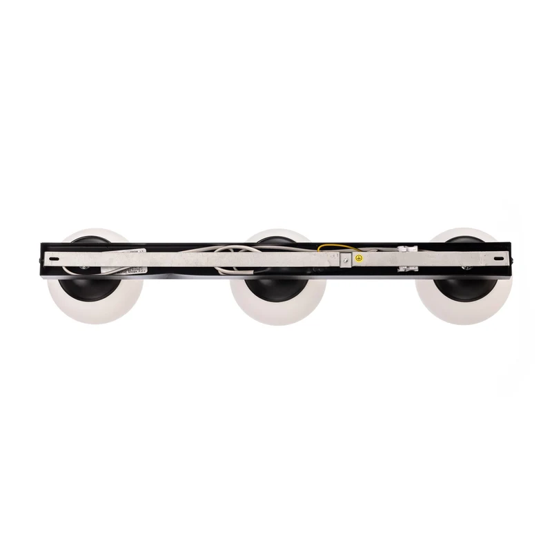 B-Ware Deckenlampe Fatis 3-flammig LED Hängelampe dimmbar schwarz opalglas 60x12cm