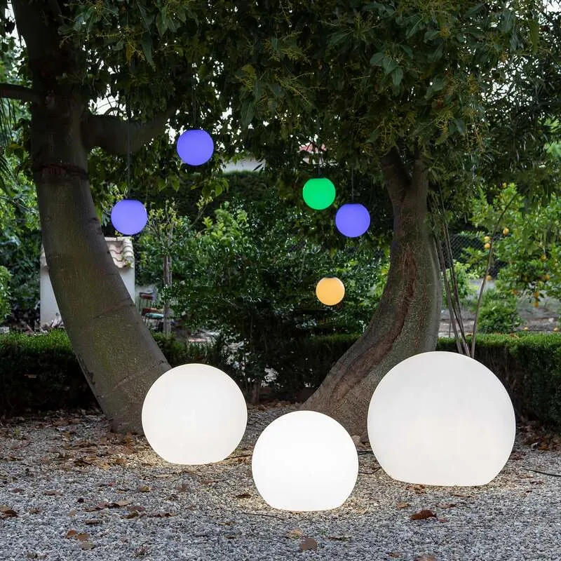B-Ware Newgarden Gartenleuchte Buly LED Kugelleuchte Ø80cm weiß IP65 3W 260Lumen