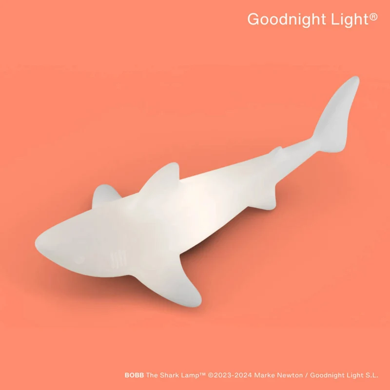 B-Ware Goodnight Light LED Lampe BOBB the shark schwimmfähig RGBW Gartenleuchte 70x36cm