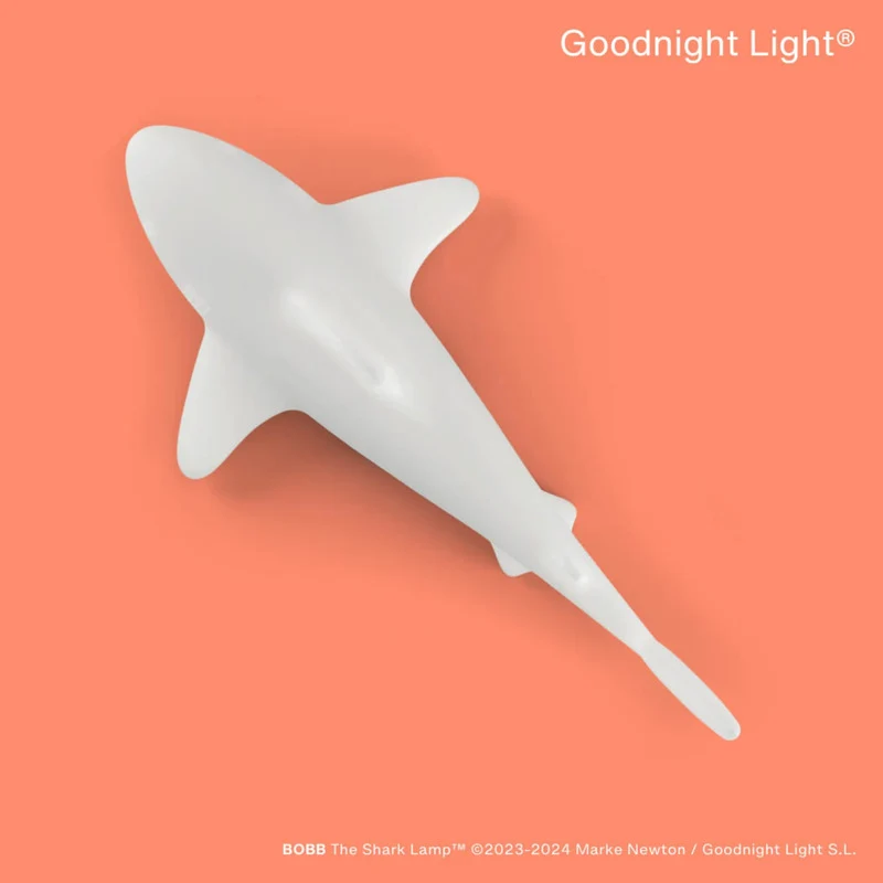 B-Ware Goodnight Light LED Lampe BOBB the shark schwimmfähig RGBW Gartenleuchte 70x36cm