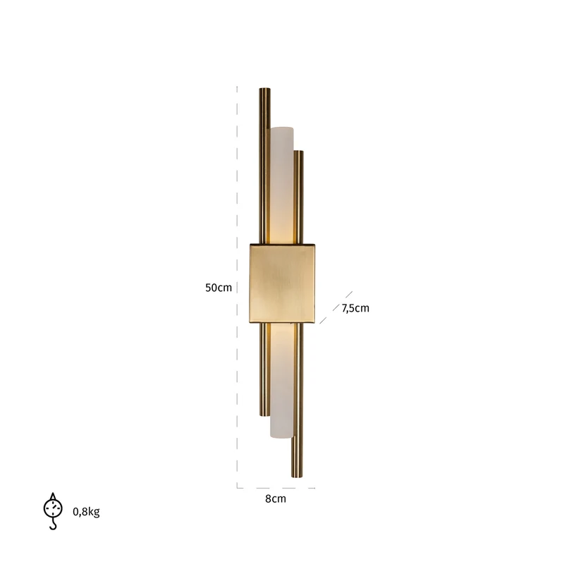 Richmond Wandlampe Mylas gold – dimmbare LED-Wandleuchte Flur &