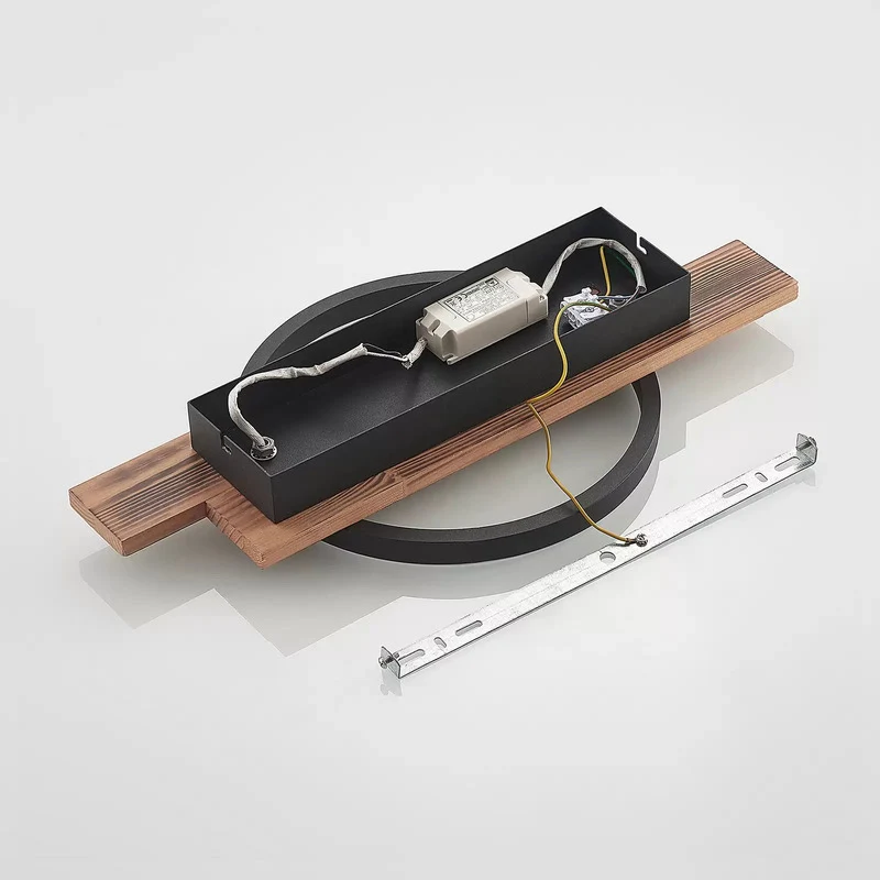 B-Ware Lindby Deckenleuchte Deckenlampe LED Sentoa Holz hell dimmbar warmweiß Wohnzimme