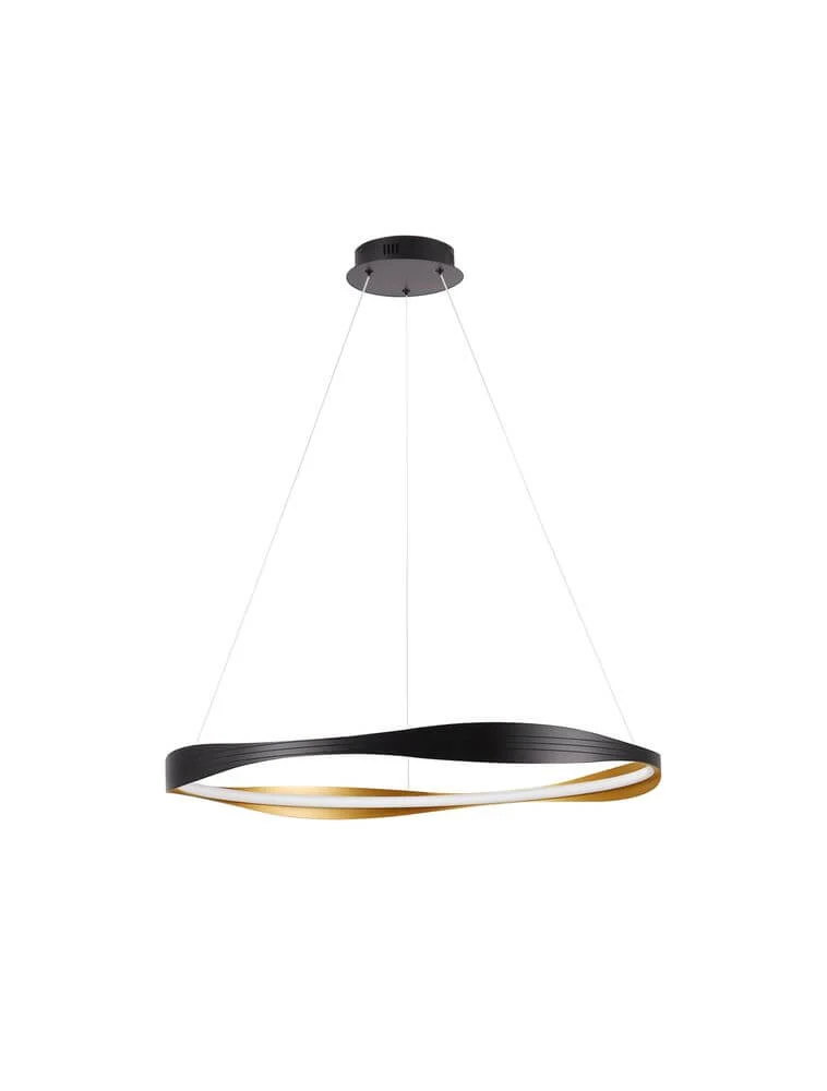 Dobi LED Pendelleuchte 2700, 5000K Schwarz, Gold