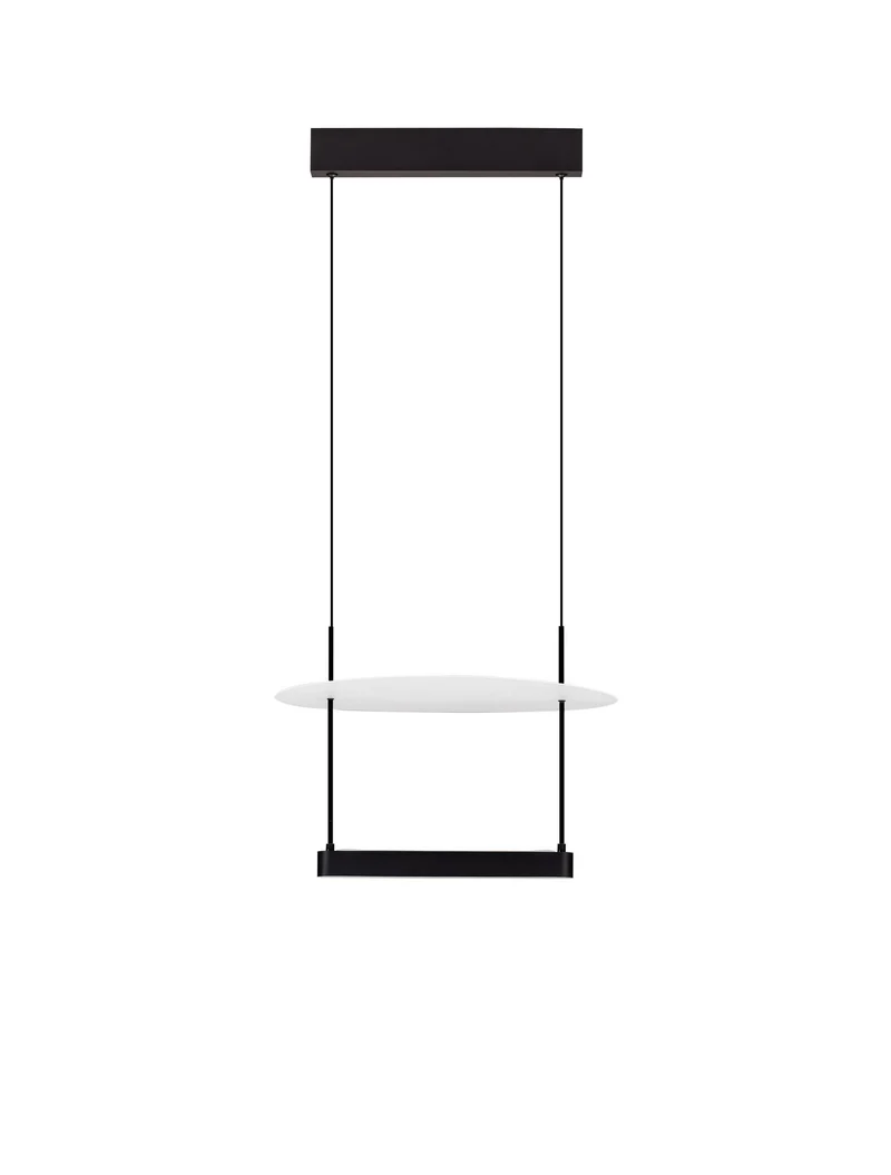 Diona LED Pendelleuchte Ø 40cm Schwarz, Weiß