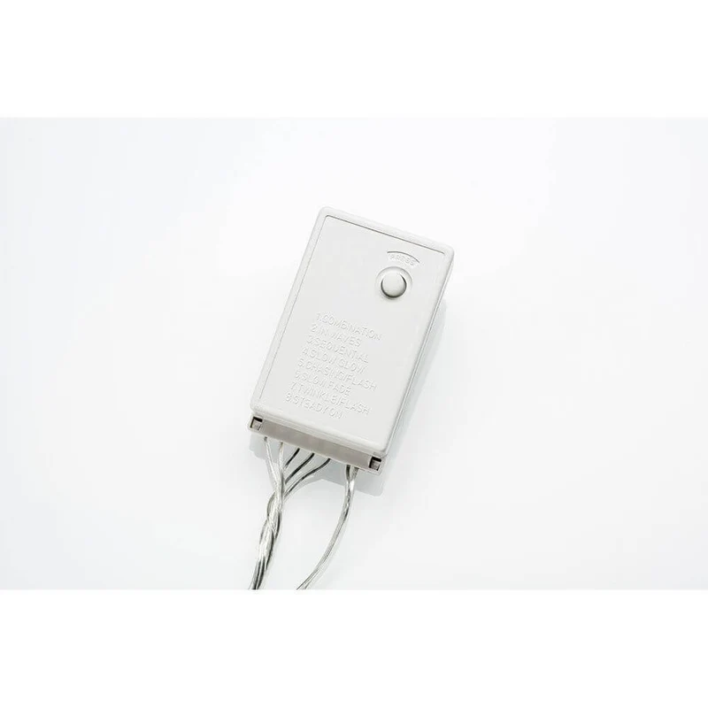 LED Eiszapfen Lichtervorhang 32 Zapfen mit Multifunktion 96 Warmweiße Dioden IP44