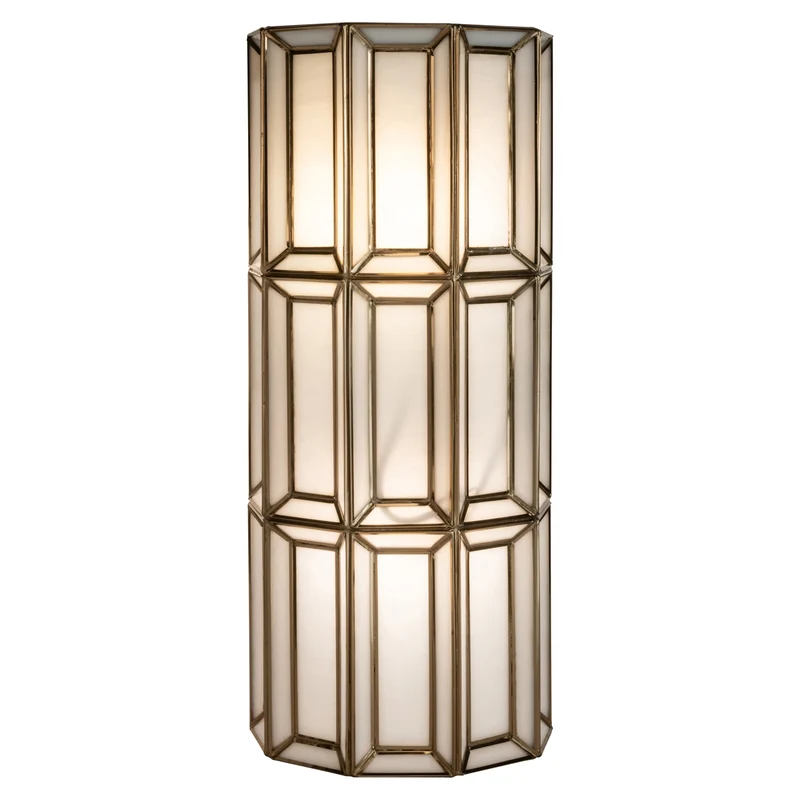 Wandlampe Opal Brass Antique – Richmond Design mit Glas & Messing