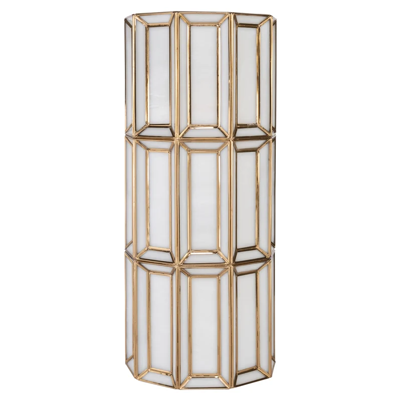 Wandlampe Opal Brass Antique – Richmond Design mit Glas & Messing