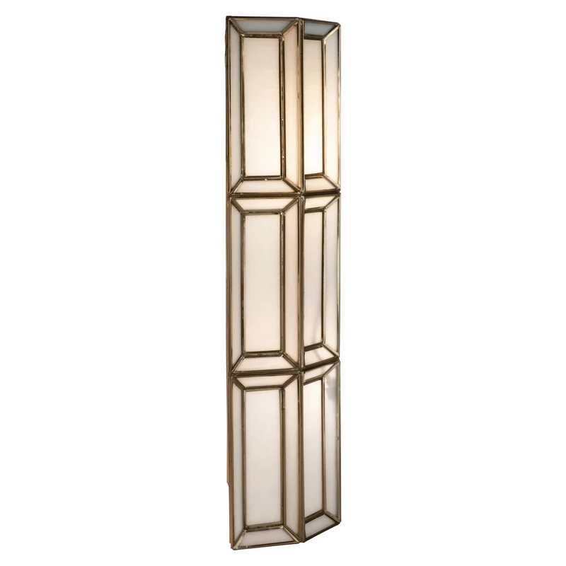Wandlampe Opal Brass Antique – Richmond Design mit Glas & Messing