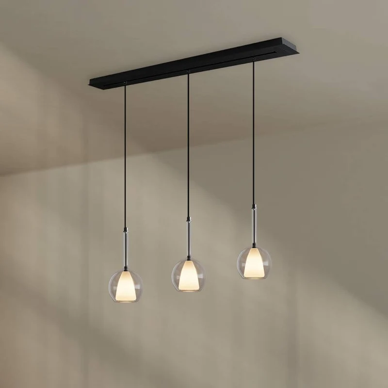 s.luce Belluna Esstisch-Pendelleuchte 3-flammig 120cm