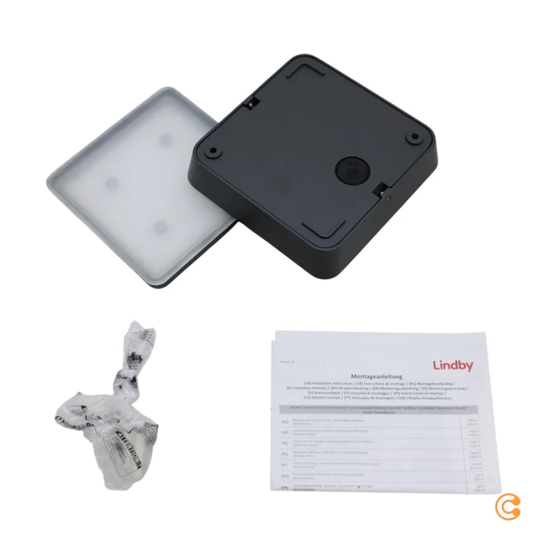 B-Ware Lindby Außenwandleuchte Wandlampe Kyani LED Anthrazit Dunkelgrau Warmweiß IP54