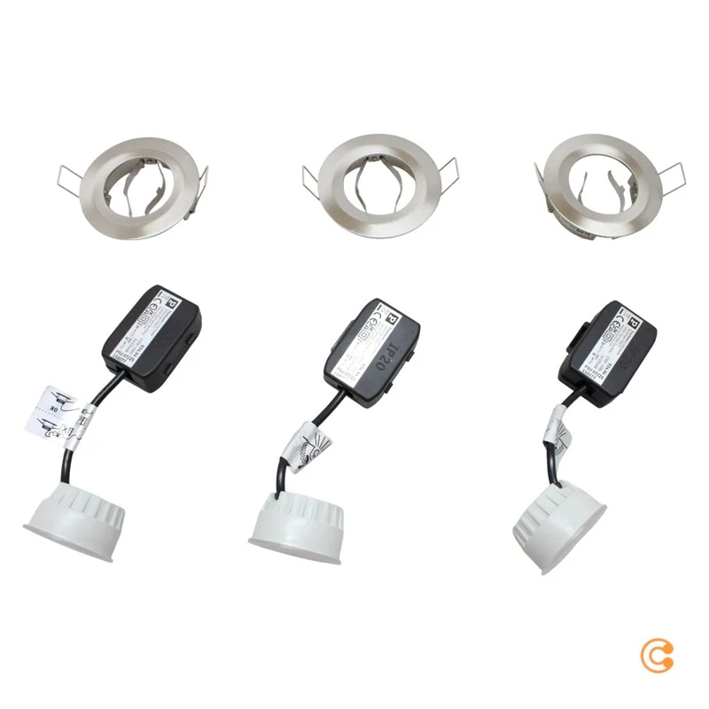B-Ware Paulmann Einbauspot Deckenspot LED Nova Coin dimmbar stahl Aluminium 3er-Set408