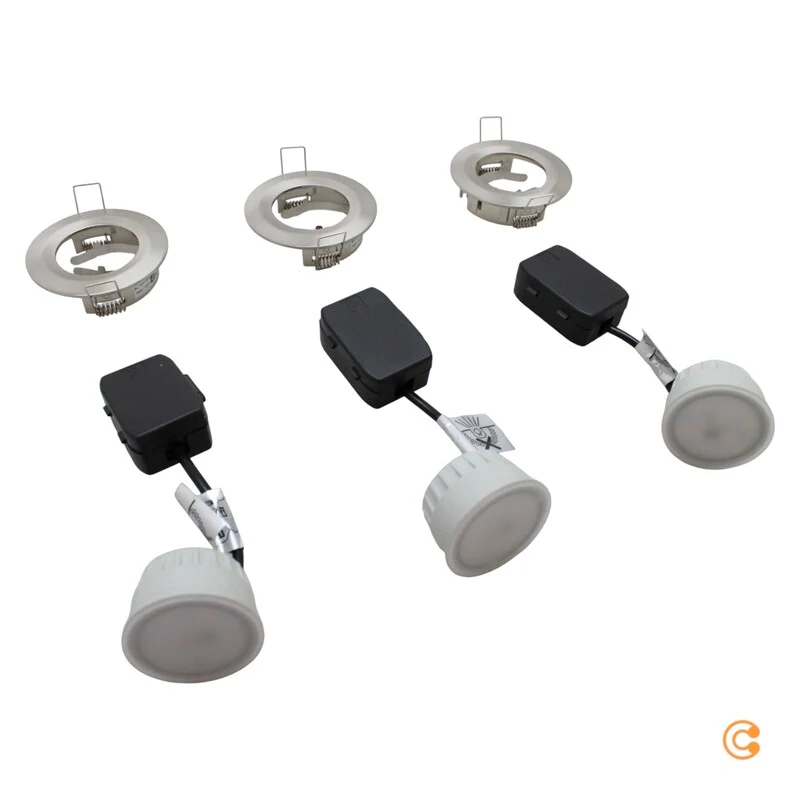 B-Ware Paulmann Einbauspot Deckenspot LED Nova Coin dimmbar stahl Aluminium 3er-Set408