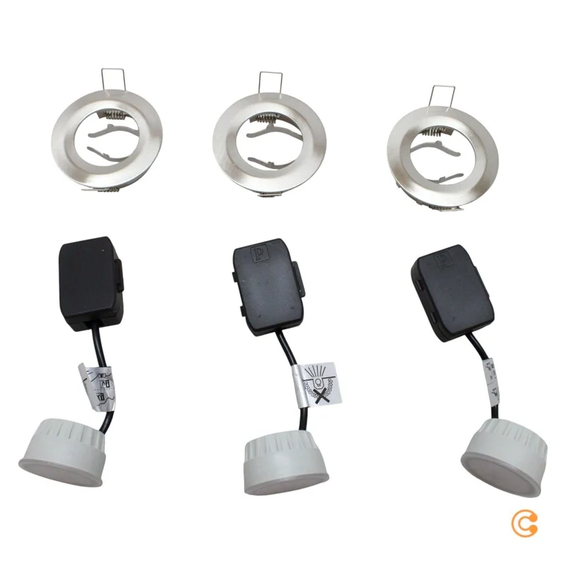B-Ware Paulmann Einbauspot Deckenspot LED Nova Coin dimmbar stahl Aluminium 3er-Set408