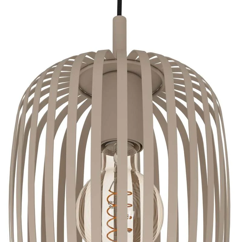 B-Ware Eglo Hängeleuchte Pendelleuchte Romazzina LED Lampe dimmbar sandfarben Ø46cm