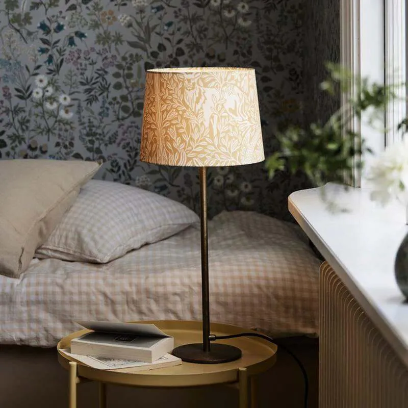 B-Ware PR Home Tischlampe Base Eldertree LED Leuchte gelb grau 58cm Höhe 25cm Ø