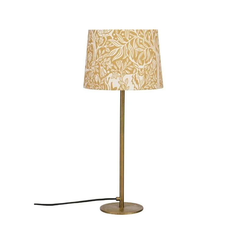 B-Ware PR Home Tischlampe Base Eldertree LED Leuchte gelb grau 58cm Höhe 25cm Ø
