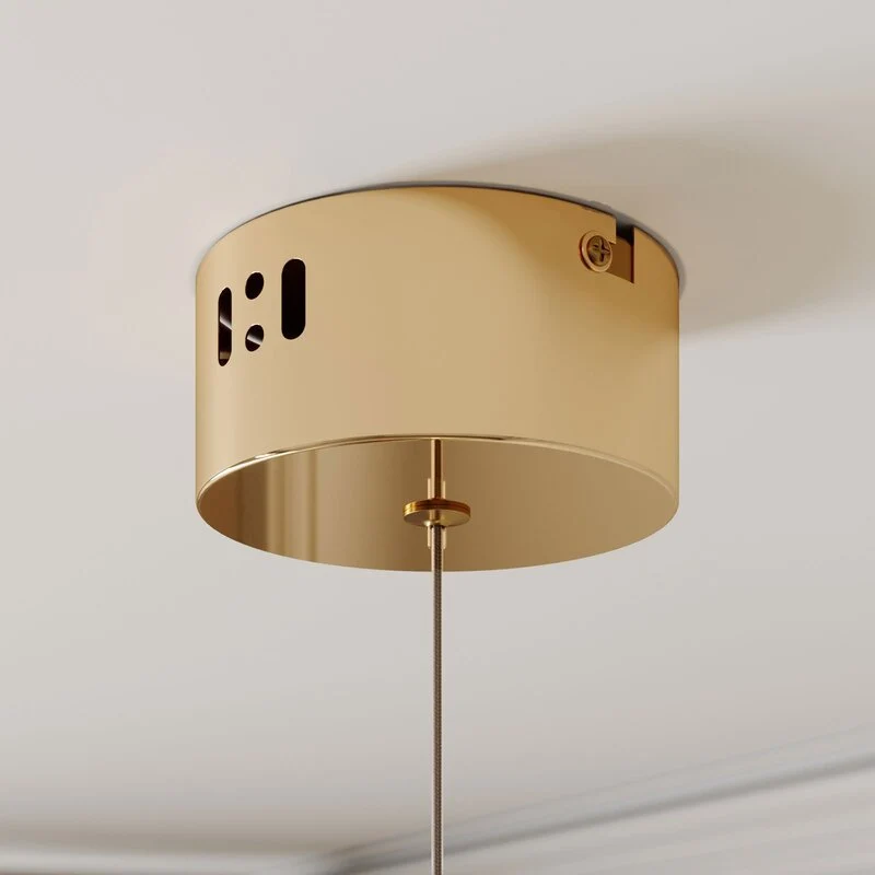 B-Ware Lucande LED-Pendelleuchte Hayley Pendelleuchte Lampe Leuchte Glaskugel 1-fl gold