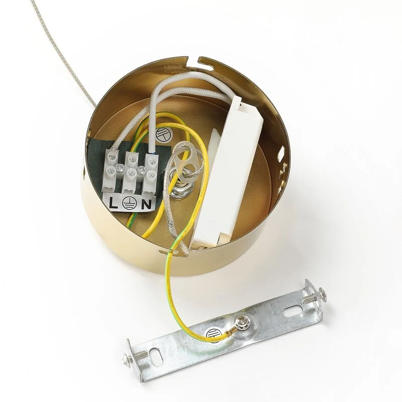 B-Ware Lucande LED-Pendelleuchte Hayley Pendelleuchte Lampe Leuchte Glaskugel 1-fl gold