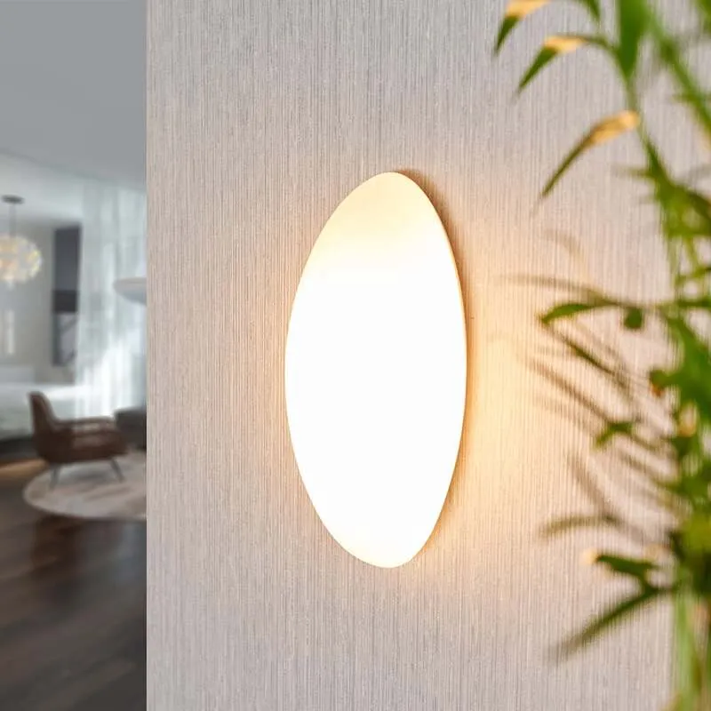 B-Ware Lucande Wandleuchte Jemima LED Lampe dimmbar Wandlampe Glas weiß 24x12cm