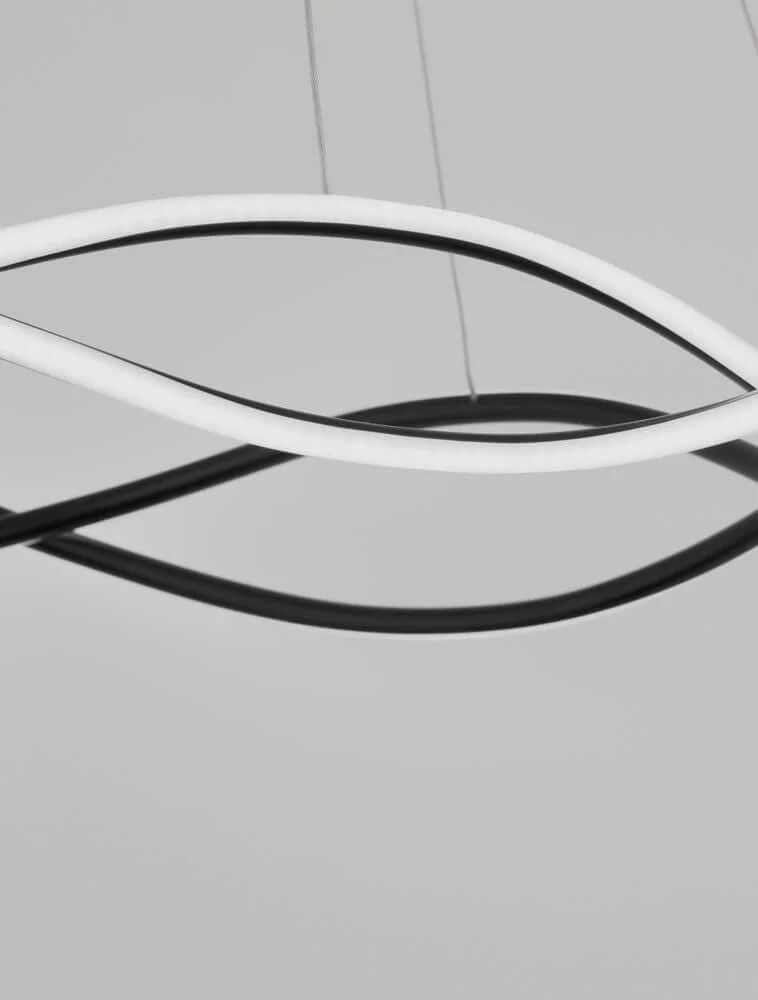 Jinal LED Deckenleuchte 2-flammig 3000K Schwarz