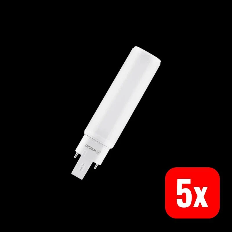 5x B-Ware OSRAM LED Leuchtmittel Lampe Ersatz Neutralweiß G24d 2 Stiftsockel 7 W 4000 K