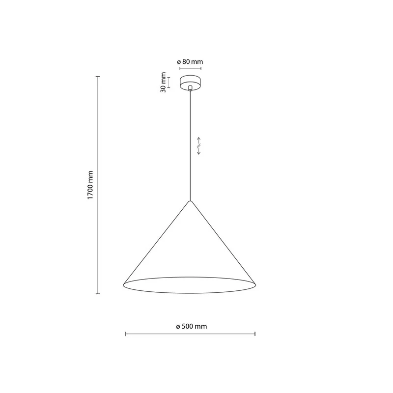 B-Ware TK Lighting Hängeleuchte Pendelleuchte CONO mint XL 50 cm Lampe Leuchte E27 LED