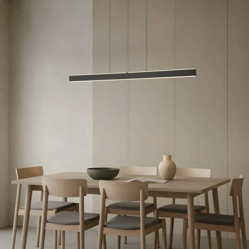B-Ware Lucande Hängelampe Hängeleuchte Arvon LED dimmbar schwarz 117cm CCT 3250Lumen
