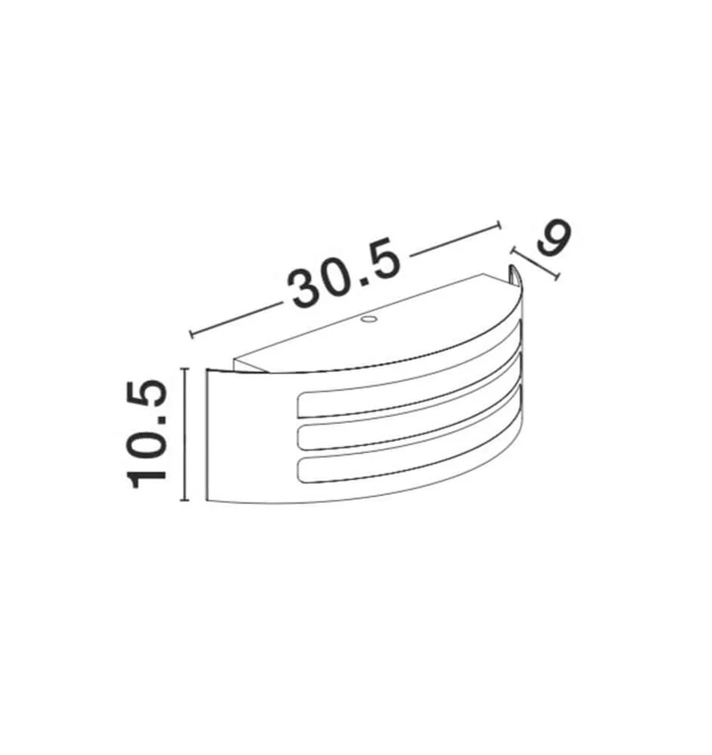 Zenith Außenwandleuchte E27 Cover mit Streifen IP44