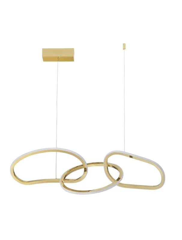 B-Ware Nova Luce Pendelleuchte Hängeleuchte LED Gold GIRISH Warmweiß dimmbar 41 W Lampe