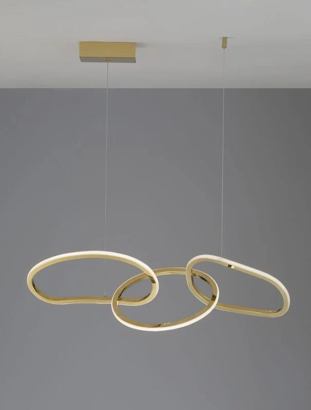 B-Ware Nova Luce Pendelleuchte Hängeleuchte LED Gold GIRISH Warmweiß dimmbar 41 W Lampe