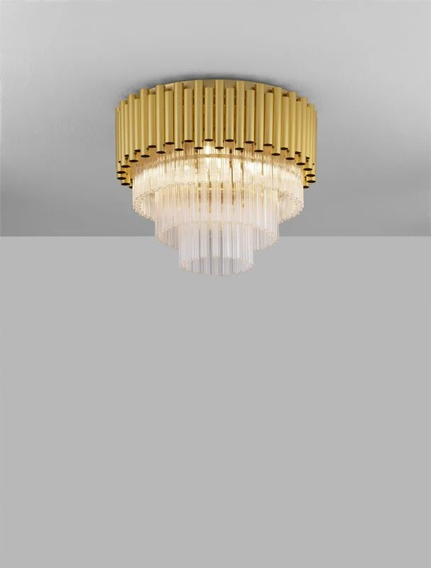 B-Ware Nova Luce Deckenleuchte Deckenlampe MAGNOLIA Gold E14 LED 5fach dimmbar Lampe