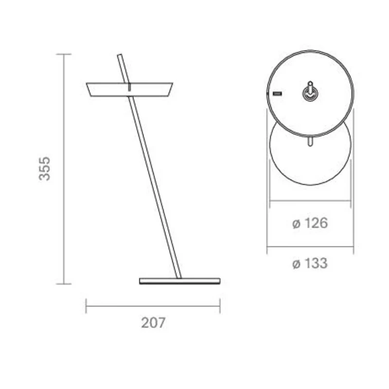 B-Ware Sigor Tischlampe Tischleuchte LED Akku Mahina schwarz Aluminium dimmbar CCT 36cm