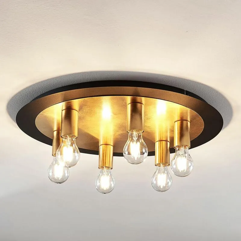 B-Ware Lindby Metal Deckenlampe Justik 6-flammig Deckenlampe Lampe Deckenlicht schwarz