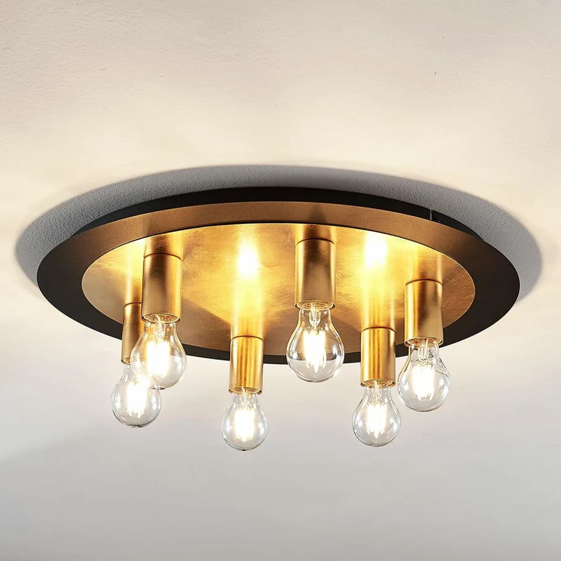B-Ware Lindby Metal Deckenlampe Justik 6-flammig Deckenlampe Lampe Deckenlicht schwarz