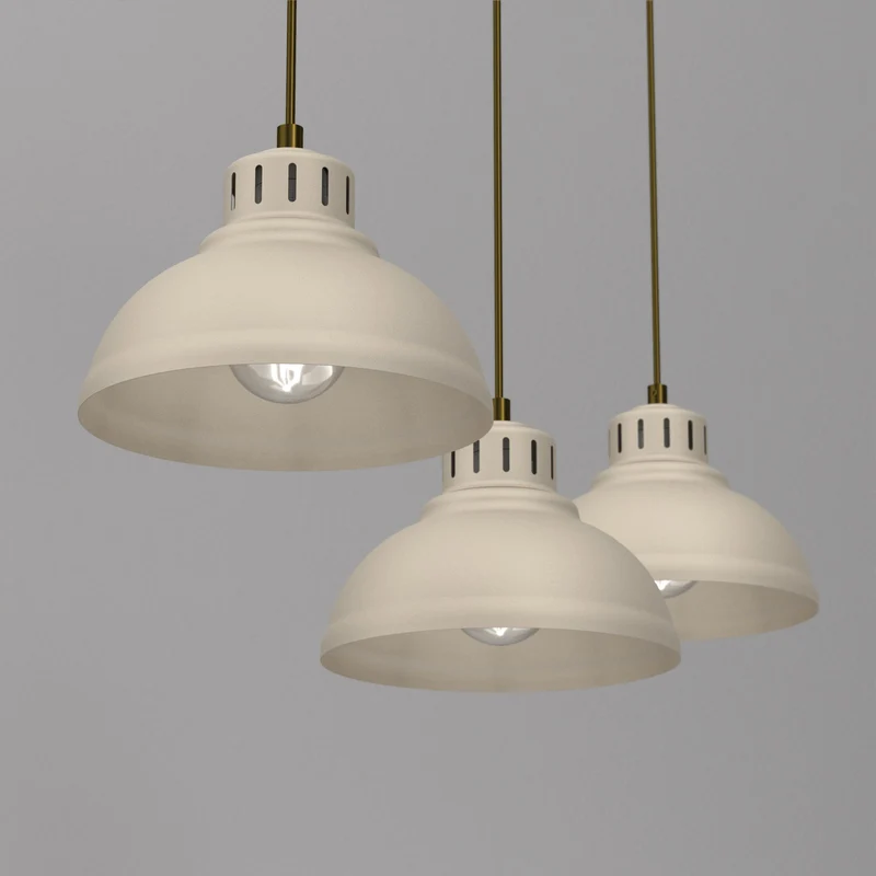 B-Ware Sven Hängeleuchte Pendelleuchte Lampe beige Stahl 3flg Esszimmer Leuchte605