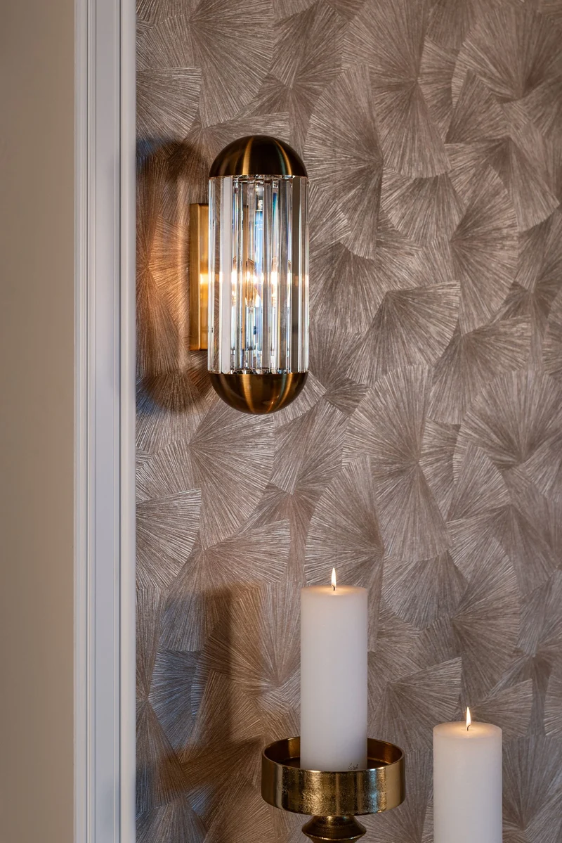 Wandlampe Anya Richmond in Bronze mit Kristall-Elementen
