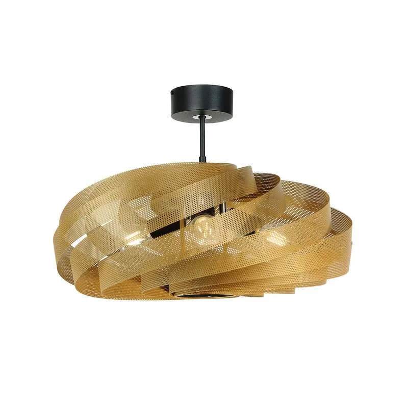 B-Ware Euluna Deckenleuchte Vento LED Lampe goldfarben dimmbar Ø60cm 4-flammig 40cm