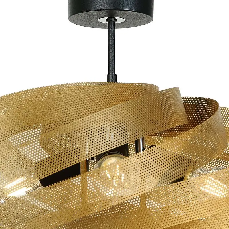 B-Ware Euluna Deckenleuchte Vento LED Lampe goldfarben dimmbar Ø60cm 4-flammig 40cm