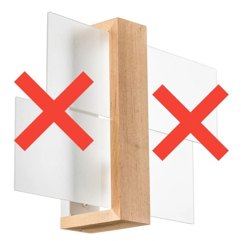 B-Ware Wandleuchte Shifted 1 LED Wandlampe dimmbar Glas Holz weiß 43x30cm elegant