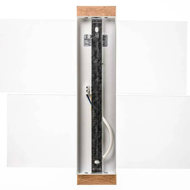 B-Ware Wandleuchte Shifted 1 LED Wandlampe dimmbar Glas Holz weiß 43x30cm elegant