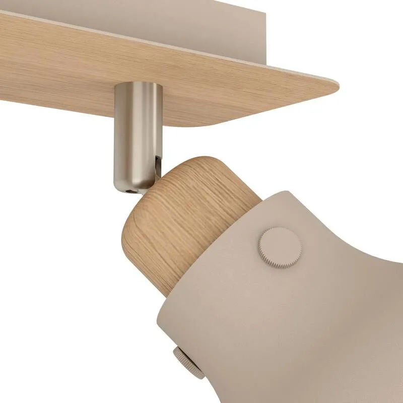B-Ware Eglo Deckenleuchte Lampe Arrecife LED dimmbar 3-flammig sand braun 74,5x14,5cm