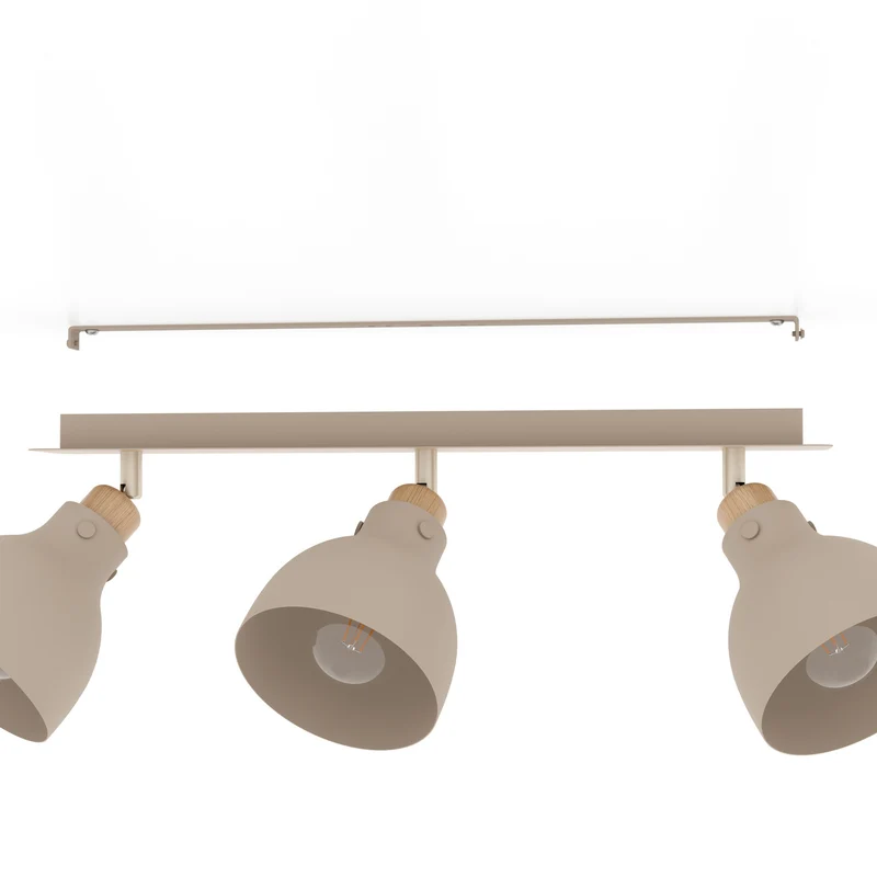 B-Ware Eglo Deckenleuchte Lampe Arrecife LED dimmbar 3-flammig sand braun 74,5x14,5cm