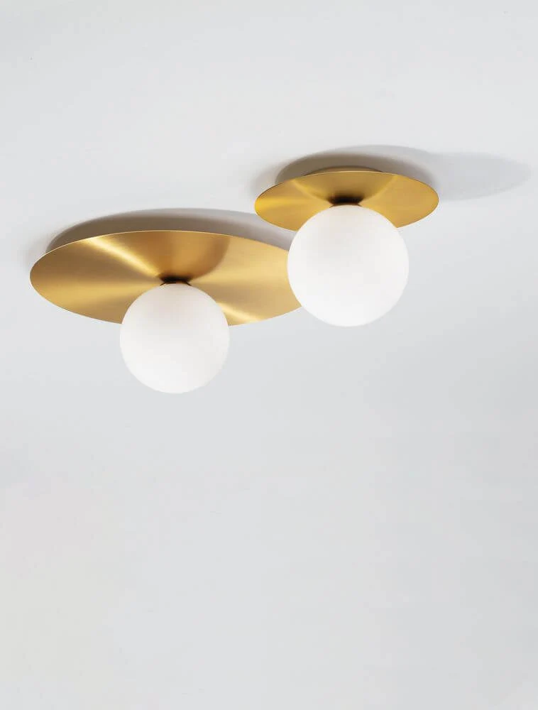 Indigo Deckenleuchte Gold, Weiß